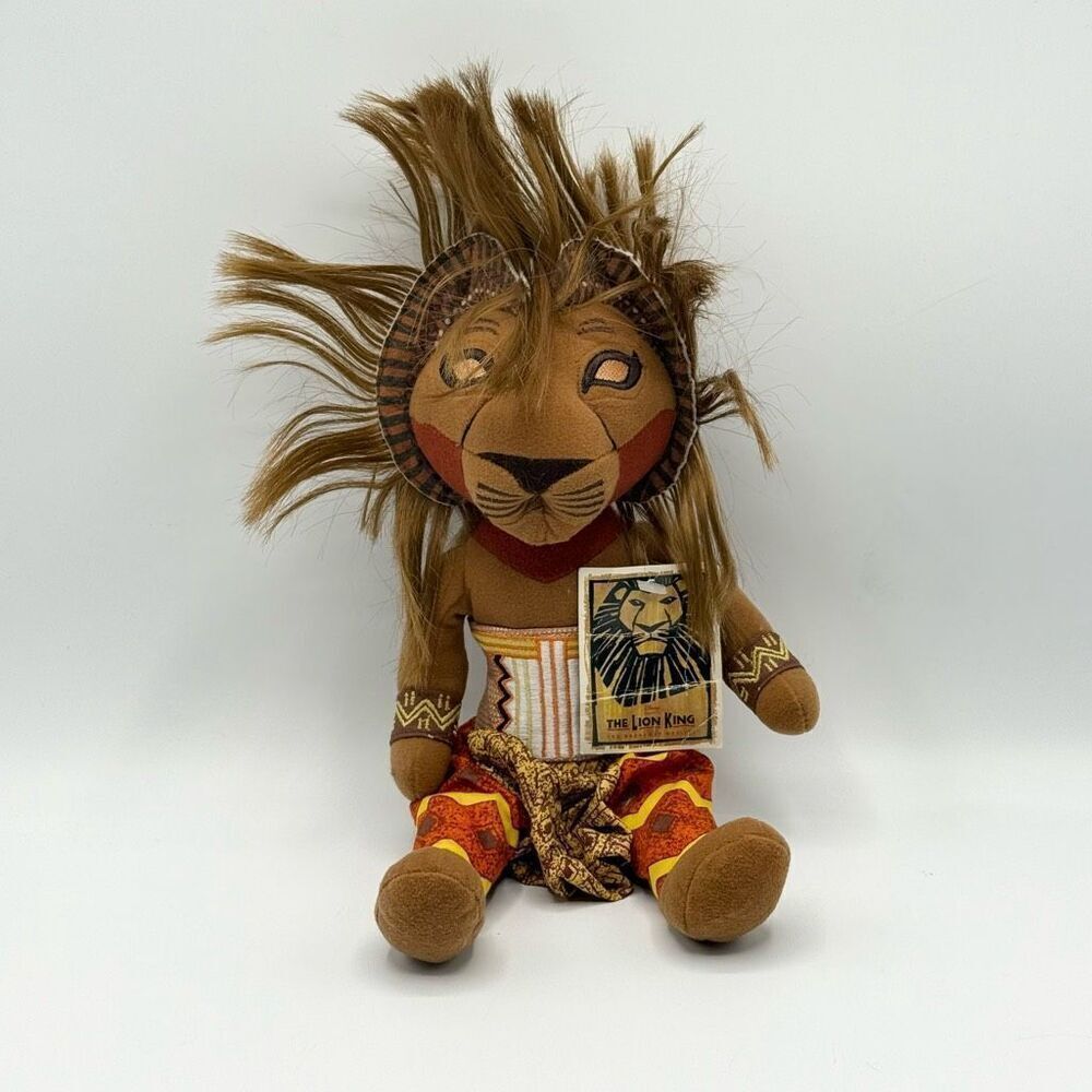 The Lion King Broadway Musical Simba Plush Stuffed Animal Disney NWT